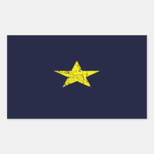 Adesivo Retangular Texas, bandeira histórica da estrela de Burnet,