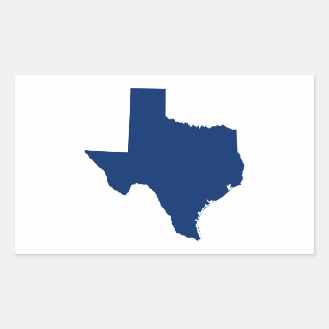 Adesivo Retangular Texas em Azul (Frente)
