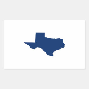 Adesivo Retangular Texas em Azul