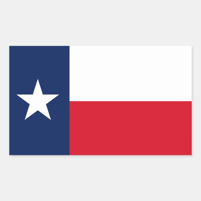 Adesivo Retangular Texas Flag (Frente)