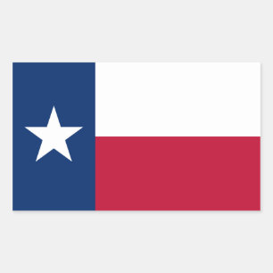 Adesivo Retangular Texas Flag