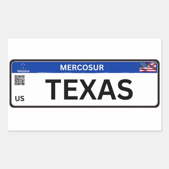 Adesivo Retangular Texas Mercosur (Frente)