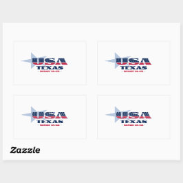 Adesivo Retangular Texas My Home State Sticker