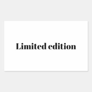 Adesivo Retangular Texto da edição limitada