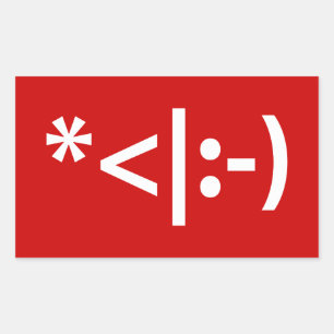 Adesivo Retangular Texto do Elf Emoticon Xmas ASCII