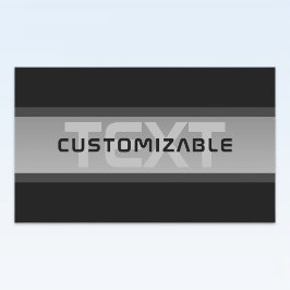 Adesivo Retangular Texto em Camadas Personalizável Moderno | Preto e 