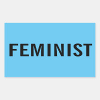 Texto negro, feminista e ousado, sobre autocolante