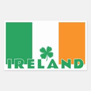 Adesivo Retangular Texto personalizado Irlanda