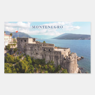 Adesivo Retangular Texto Personalizado Montenegro