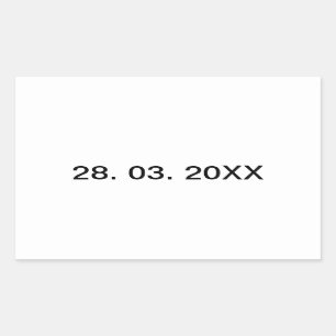 Adesivo Retangular Texto pessoal editável útil