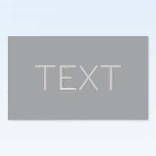 Adesivo Retangular Texto Simples 3 Dimensionável   Cinza