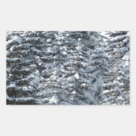 Adesivo Retangular Textura de árvore de abertura de neve