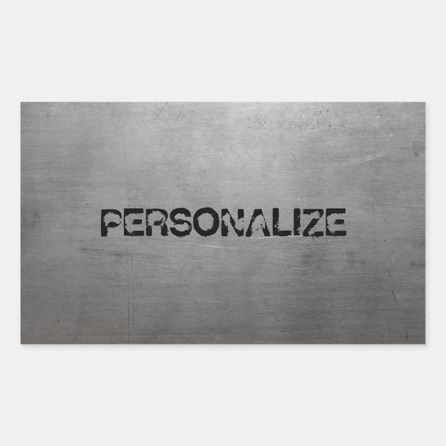 Adesivo Retangular Textura de metal escovado (Frente)