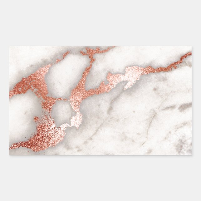Adesivo Retangular Textura Dourada de mármore rosa (Frente)