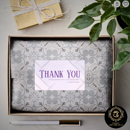 Adesivo Retangular Thank You Business Sticker Lavender & Plum