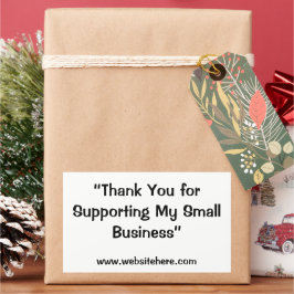 Adesivo Retangular “Thank You for Supporting My Small Business” 