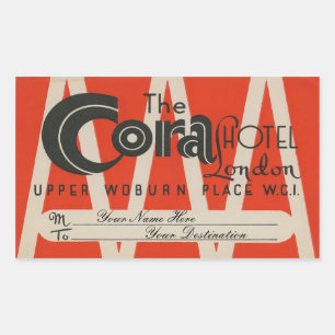 Adesivo Retangular The Cora Hotel (London)