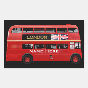 Adesivo Retangular The London Red Bus