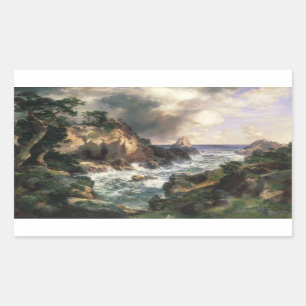 Adesivo Retangular Thomas Moran - Point Lobos, Monterey, Califórnia