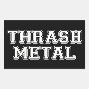 Adesivo Retangular Thrash Metal
