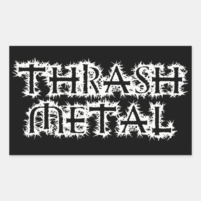 Adesivo Retangular Thrash Metal (Frente)