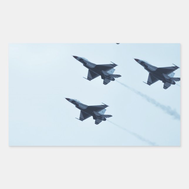 Adesivo Retangular Thunderbird F-16 Airshow (Frente)