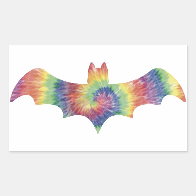 Adesivo Retangular Tie Dye Bat Sticker (Frente)