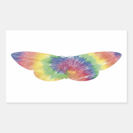 Adesivo Retangular Tie Dye Moth Sticker