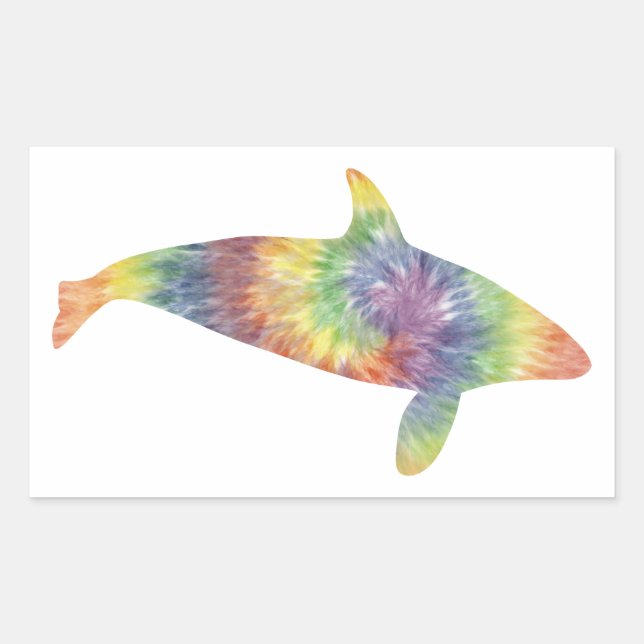 Adesivo Retangular Tie Dye Orca Sticker (Frente)