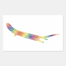 Adesivo Retangular Tie Dye River Otter Sticker