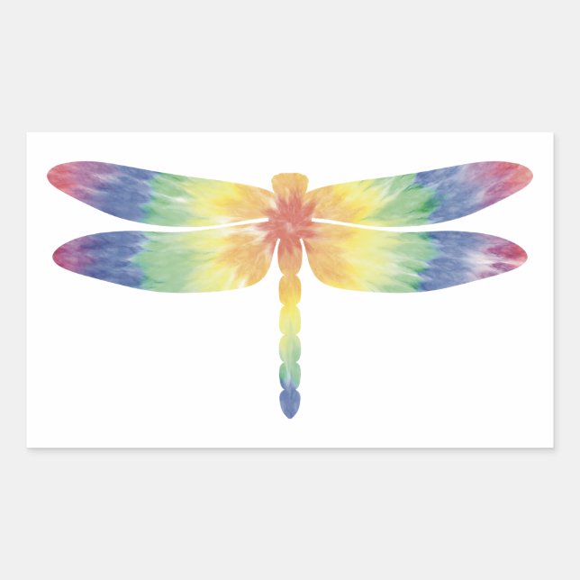 Adesivo Retangular Tie Dye Thick Dragonfly Sticker (Frente)