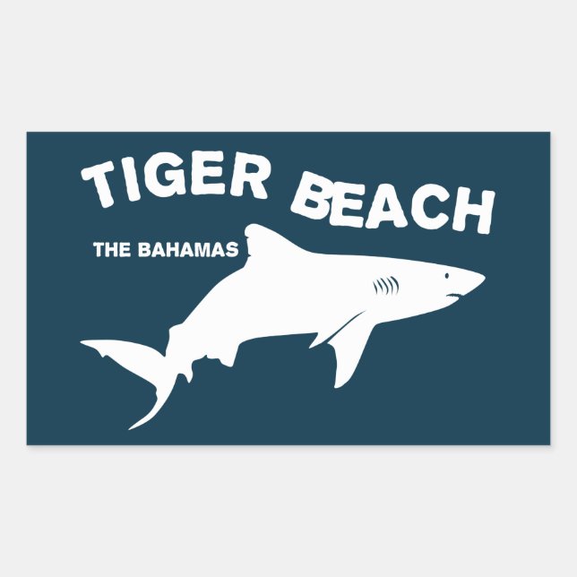Adesivo Retangular Tiger Beach - Bahamas Shark Diving (Frente)