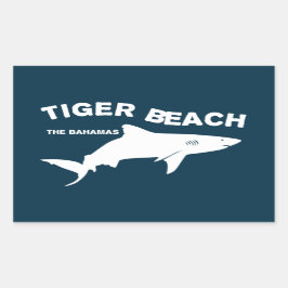 Adesivo Retangular Tiger Beach - Bahamas Shark Diving