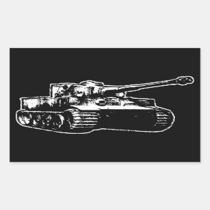 Adesivo Retangular Tiger I Sticker