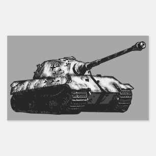 Adesivo Retangular Tiger II Sticker