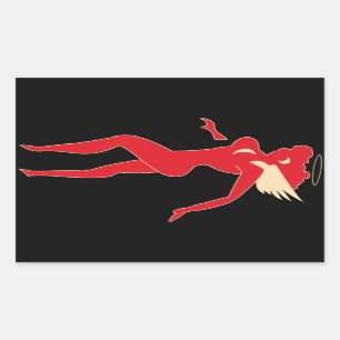 Adesivo Retangular Tigres voadores - Anjo do Inferno