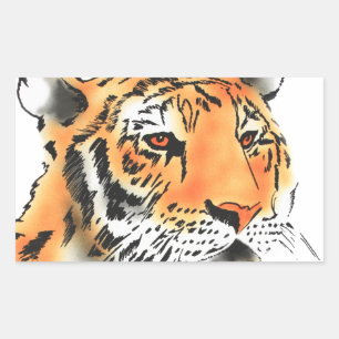 Adesivo Retangular Tigress e Cub
