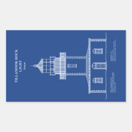 Adesivo Retangular Tillamook Rock Lighthouse - Oregon - AD