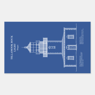 Adesivo Retangular Tillamook Rock Lighthouse - Oregon - AD