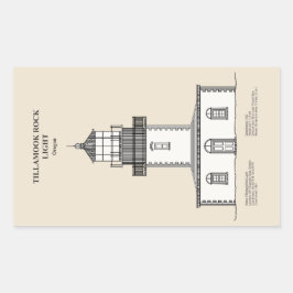 Adesivo Retangular Tillamook Rock Lighthouse - Oregon - SBD