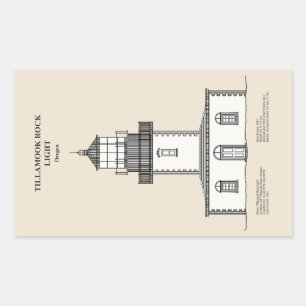 Adesivo Retangular Tillamook Rock Lighthouse - Oregon - SBD