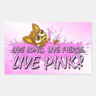 Adesivo Retangular Time Live Pink! 2011 Autocolantes