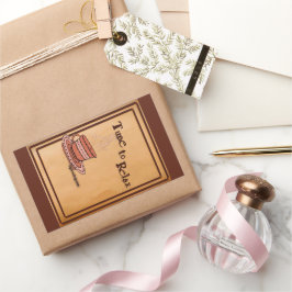 Adesivo Retangular Time to Relax brown Rectangular Sticker Label