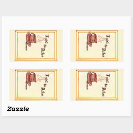 Adesivo Retangular Time to Relax yellow Rectangular Sticker Label