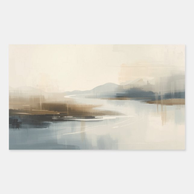 Adesivo Retangular Timeless Fountain Paintings – Elegant Art Capturin (Frente)