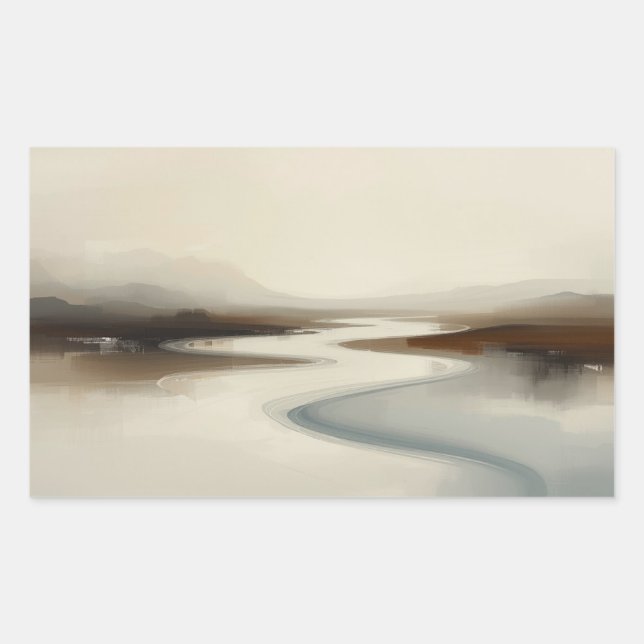 Adesivo Retangular Timeless Fountain Paintings – Elegant Art Capturin (Frente)