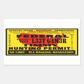 Adesivo Retangular Timmy Hunter Sticker