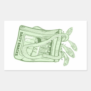 Adesivo Retangular Tin de sardinha salgada