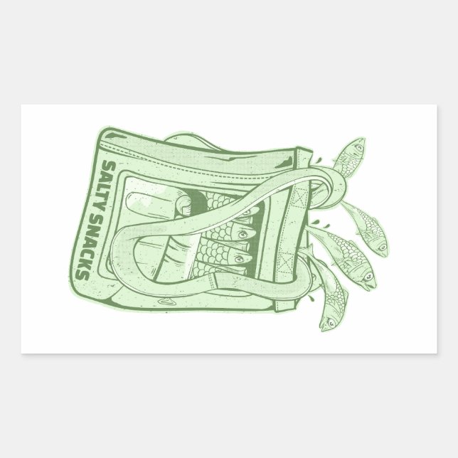 Adesivo Retangular Tin de sardinha salgada (Frente)