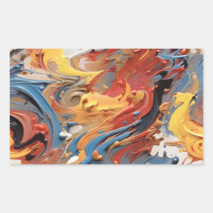 Adesivo Retangular Tinta